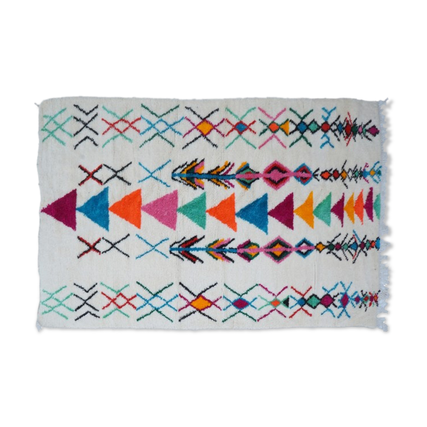 Colorful Berber carpet 244 x 145cm