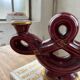 Vintage Vallauris red ceramic candlestick