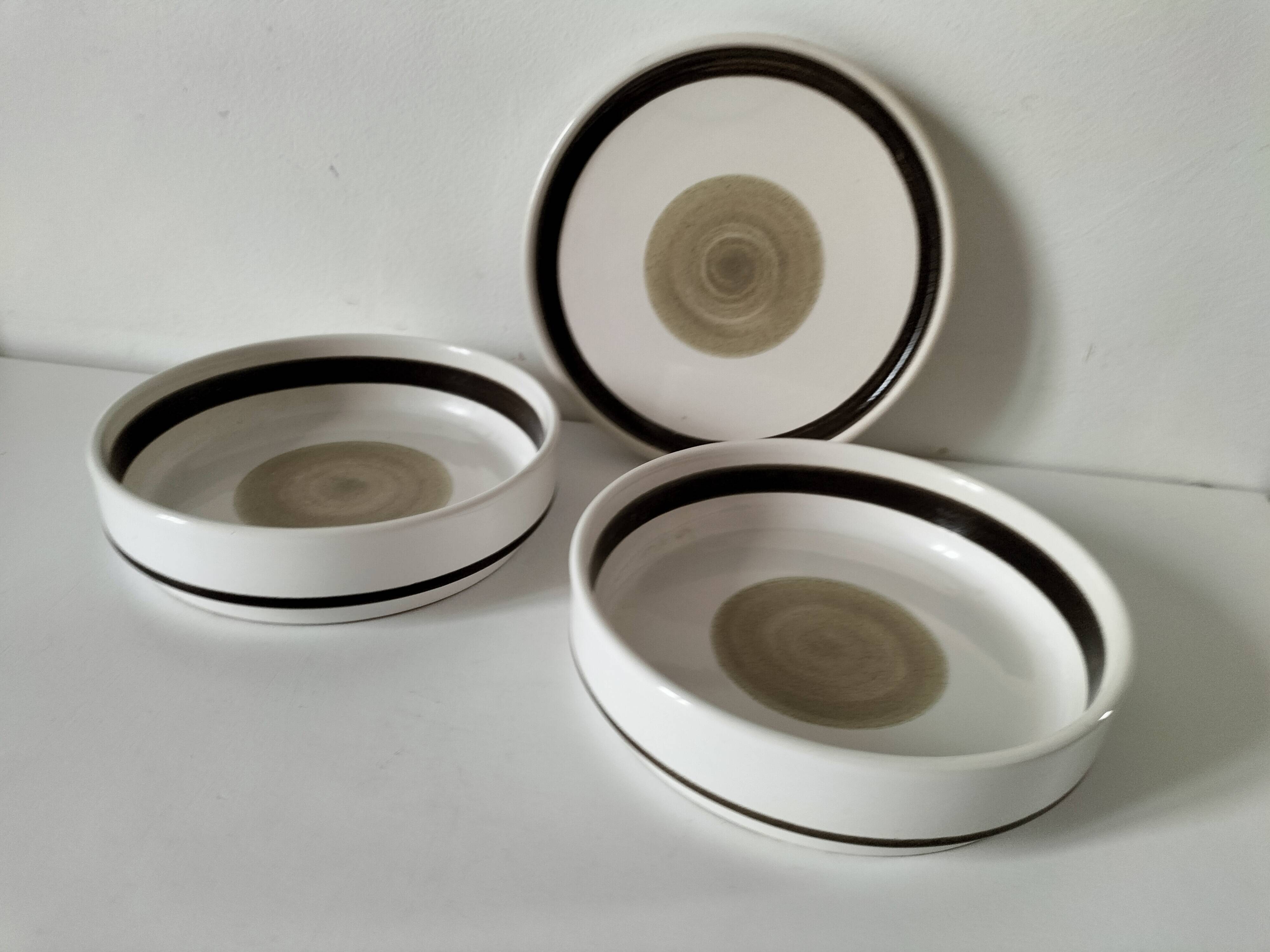 Set of three Niderviller plates, Chalet model, 1960s-70s.