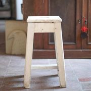 Vintage stool, farmhouse oak wood stool, accent stool, interior decor, wooden stool