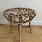 Vintage rattan stool