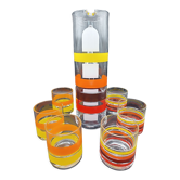 Carafe et 6 verres années 70