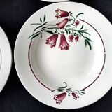 4 deep plates from St Amand L'Amandinoise earthenware