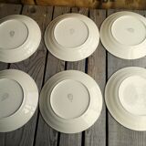 6 vintage cream plates with golden fillet by Villeroy Boch
