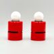 Pair of Red Stilnovo Wall or Ceiling Lamps as New, 1980s Italian Design