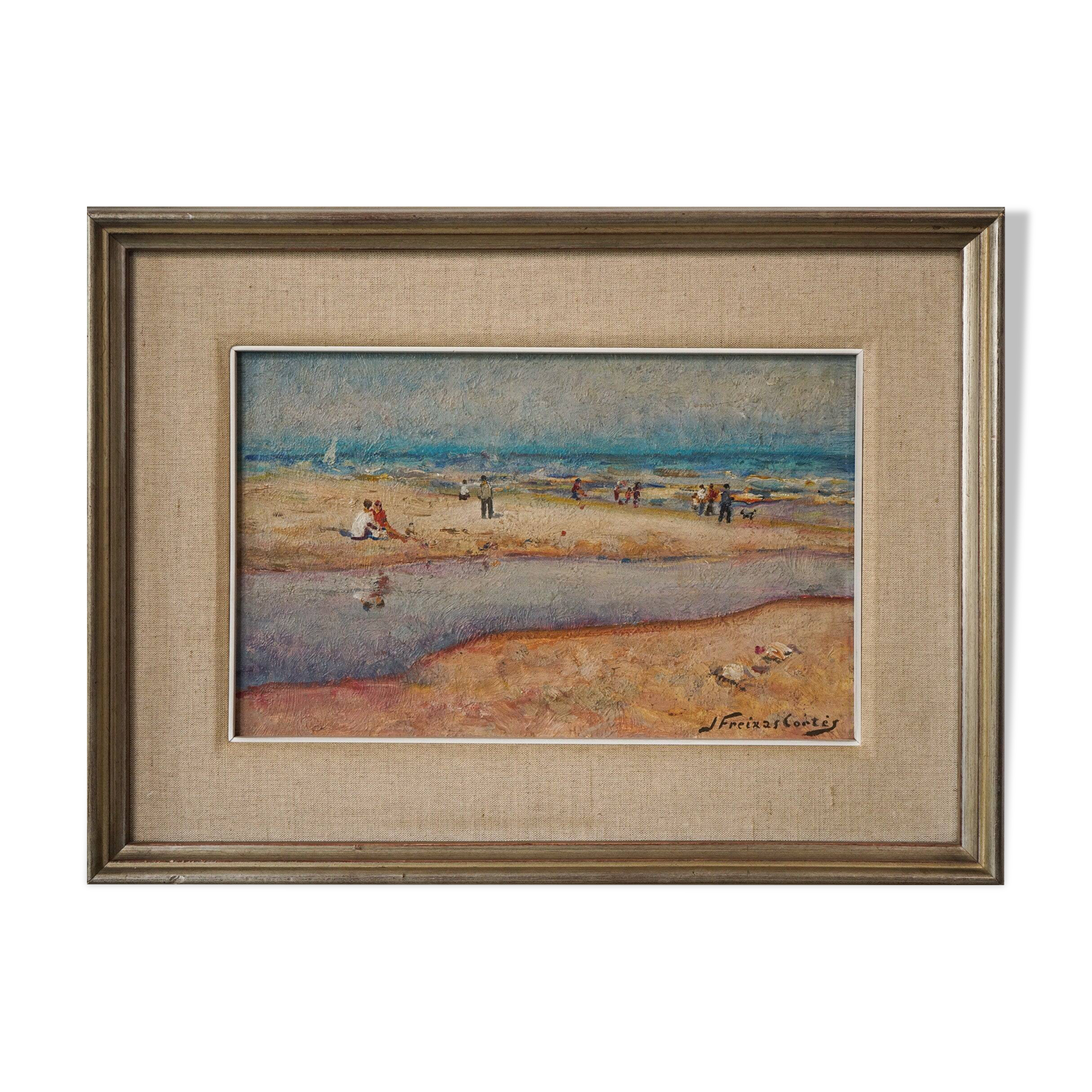 Post Impressionist - Framed beach scene - Jordi Freixas Cortes