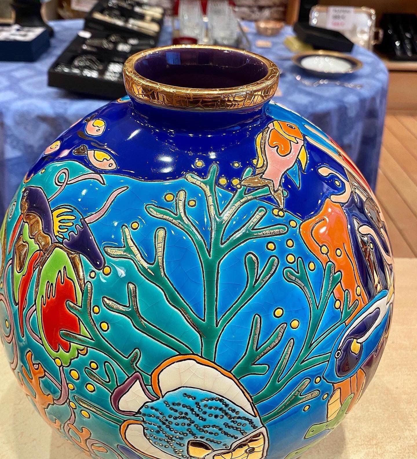 Vase boule Émaux de Longwy