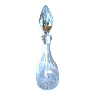 Large crystal carafe with a beautiful pointed stopper