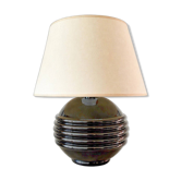 Lampe Art Déco en opaline noire –Jacques Adnet - élégance des années 30