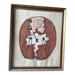 Tableau aquarelle signé