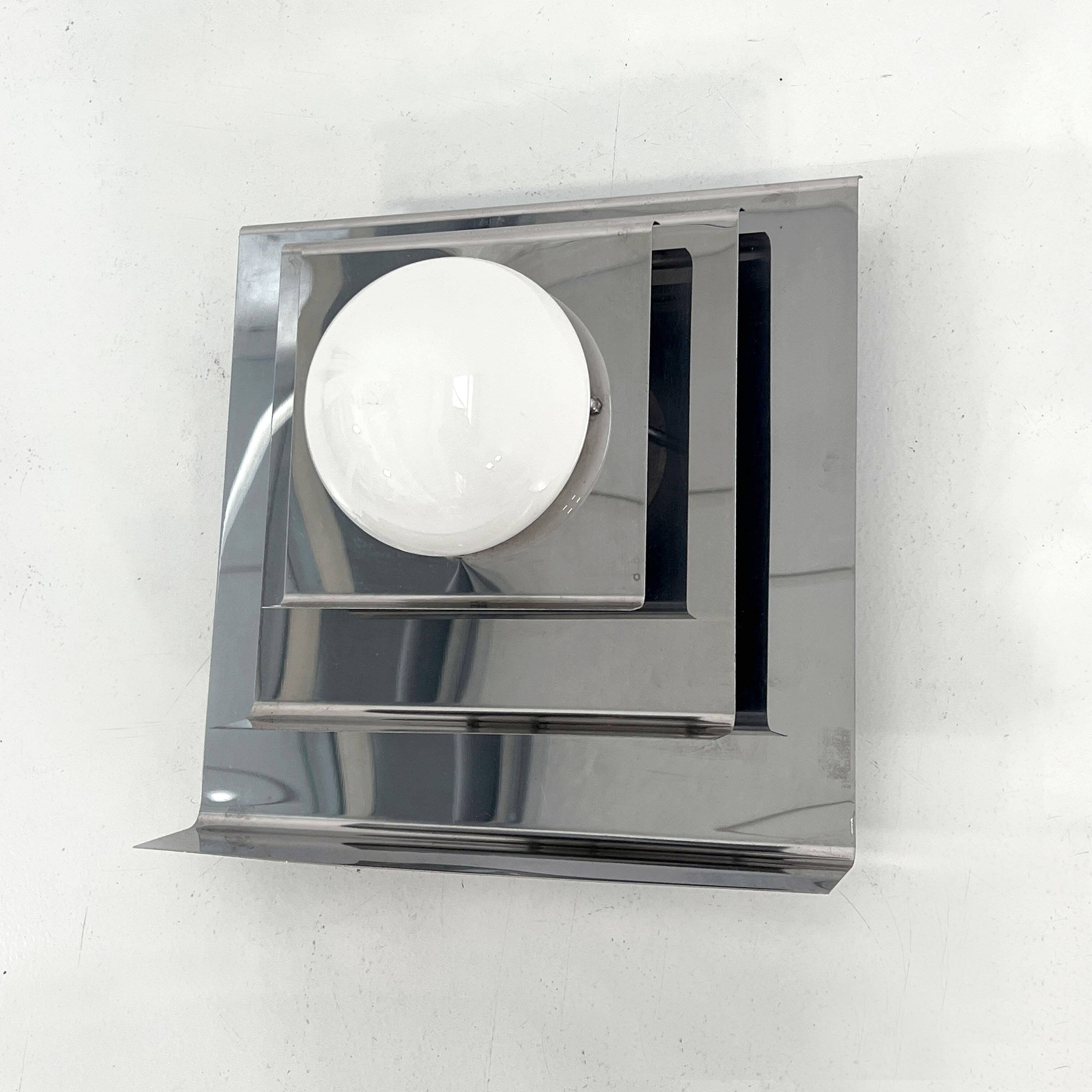 Italian chrome wall lights, 1970