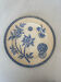 Old flat plate, light blue ironstone, daisy pattern | Fa