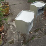 Pair of painted louis xv style bedside tables