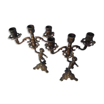 Pair of cherub chandeliers