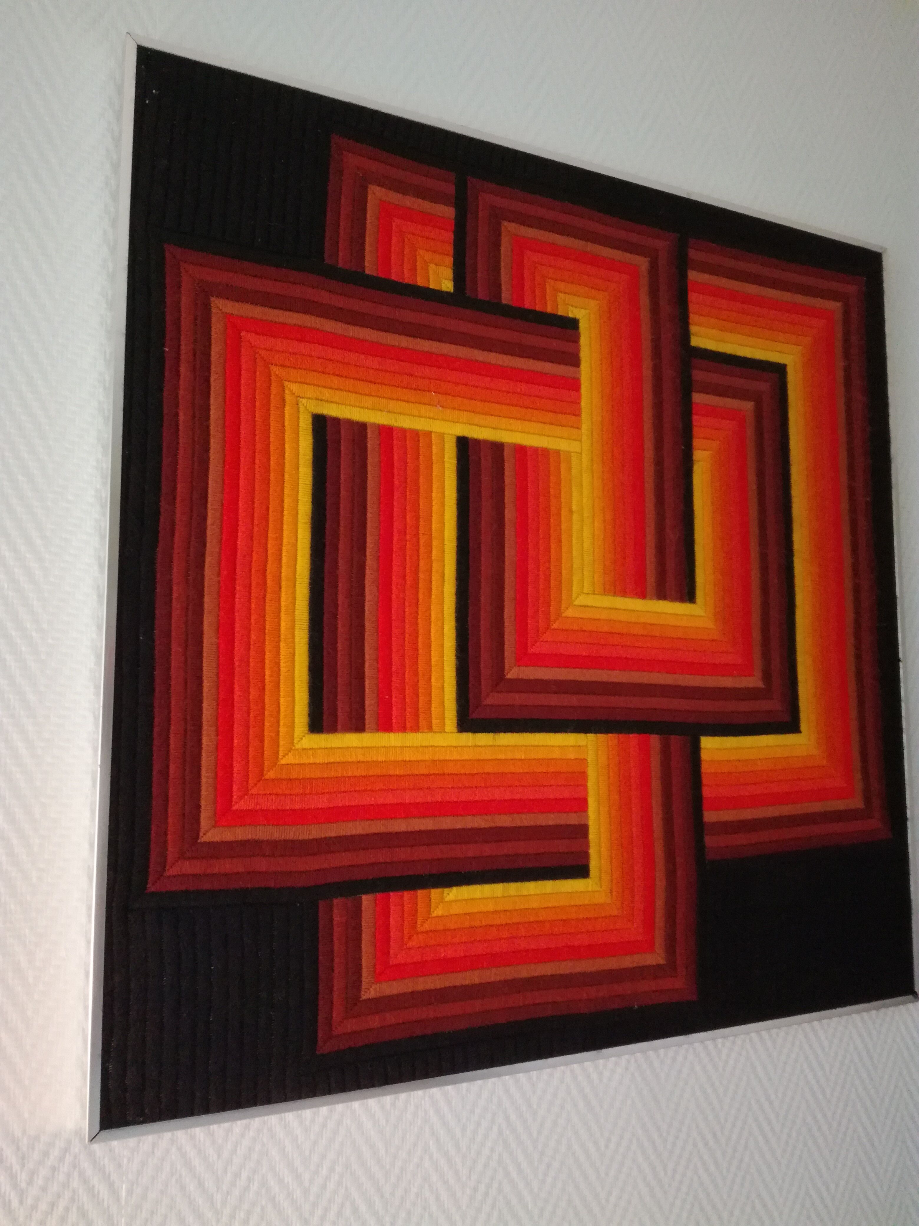 Kinetic art, painting by Patrice Allart from the 70s