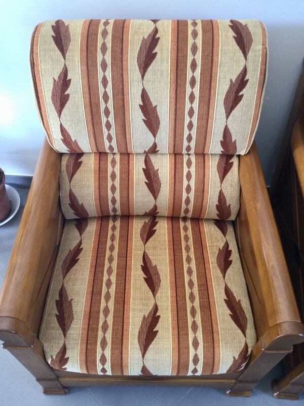 Jacques Leleu - Paire De Fauteuil En Merisier