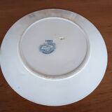 Two antique flat plates from Sarreguemines.