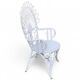Fauteuil en rotin blanc Emmanuelle Peacock 1970