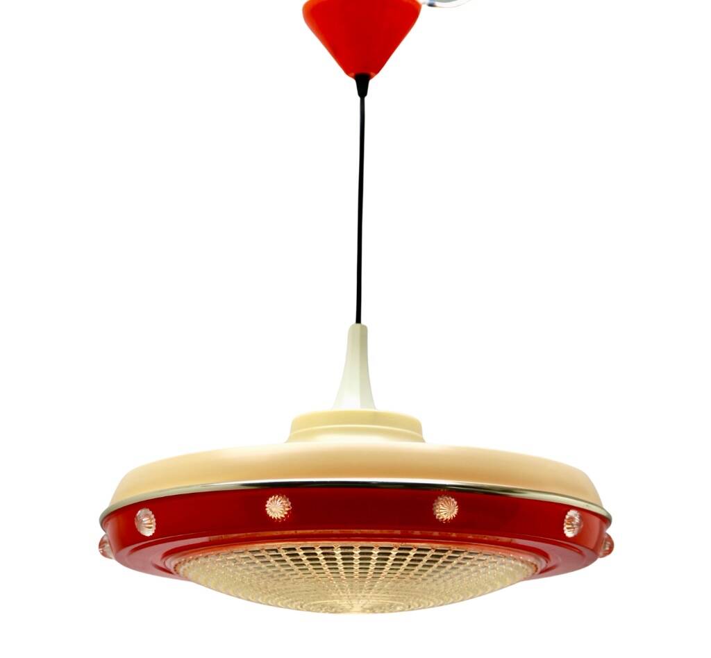 Suspension scandinave avec abat-jour optique en acrylique