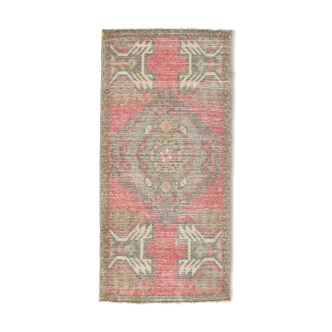 Red vintage door mat rug