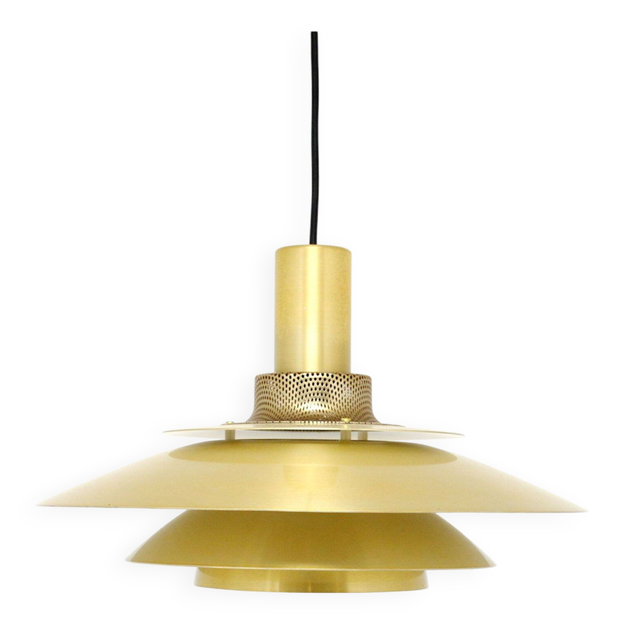 Lampe Jeka vintage danoise en laiton, Danemark années 1970
