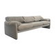 Cassina Maralunga 3-Seater Sofa by Vico Magistretti in grey striped fabrics