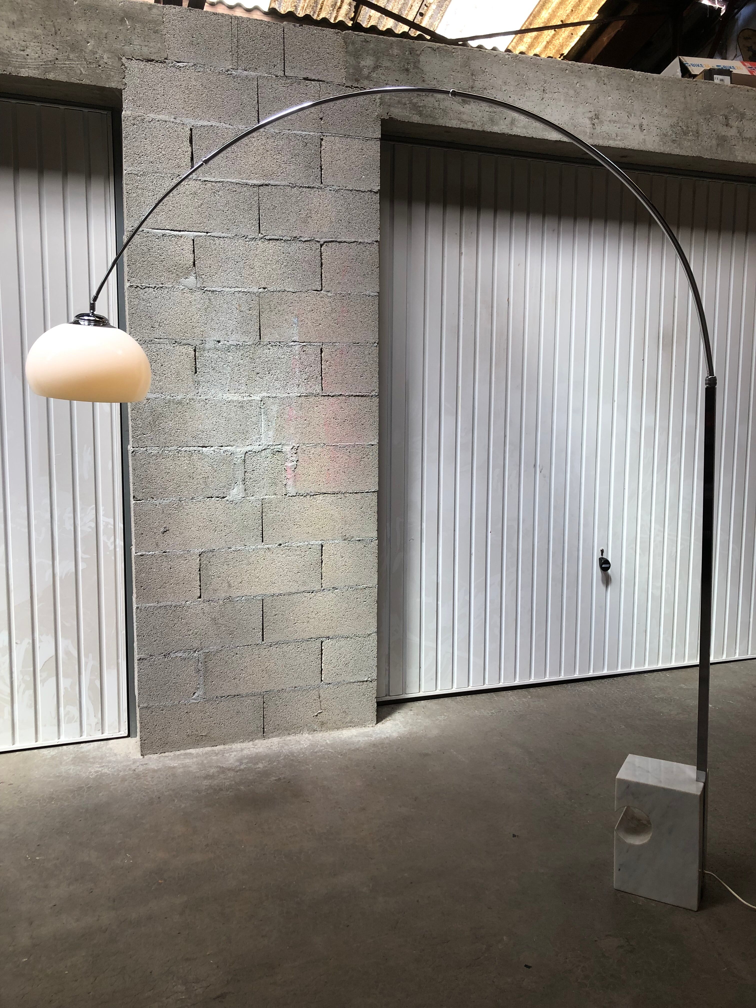 Floor lamp chrome arch vintage 70s