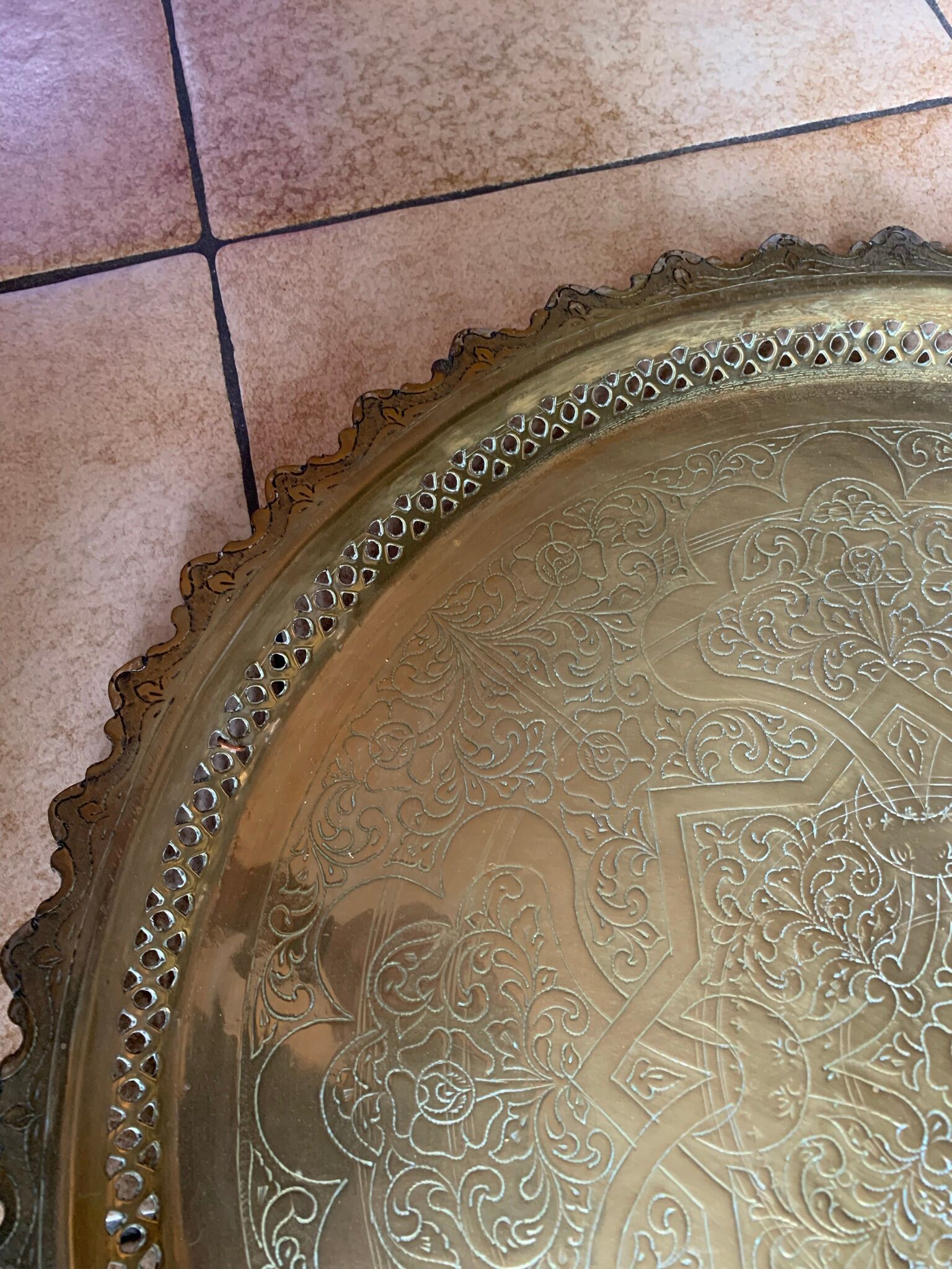 Moroccan copper tray