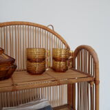 Rattan shelf