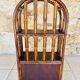 Vintage two-tier bamboo and rattan shelf with storage, Circa 1960