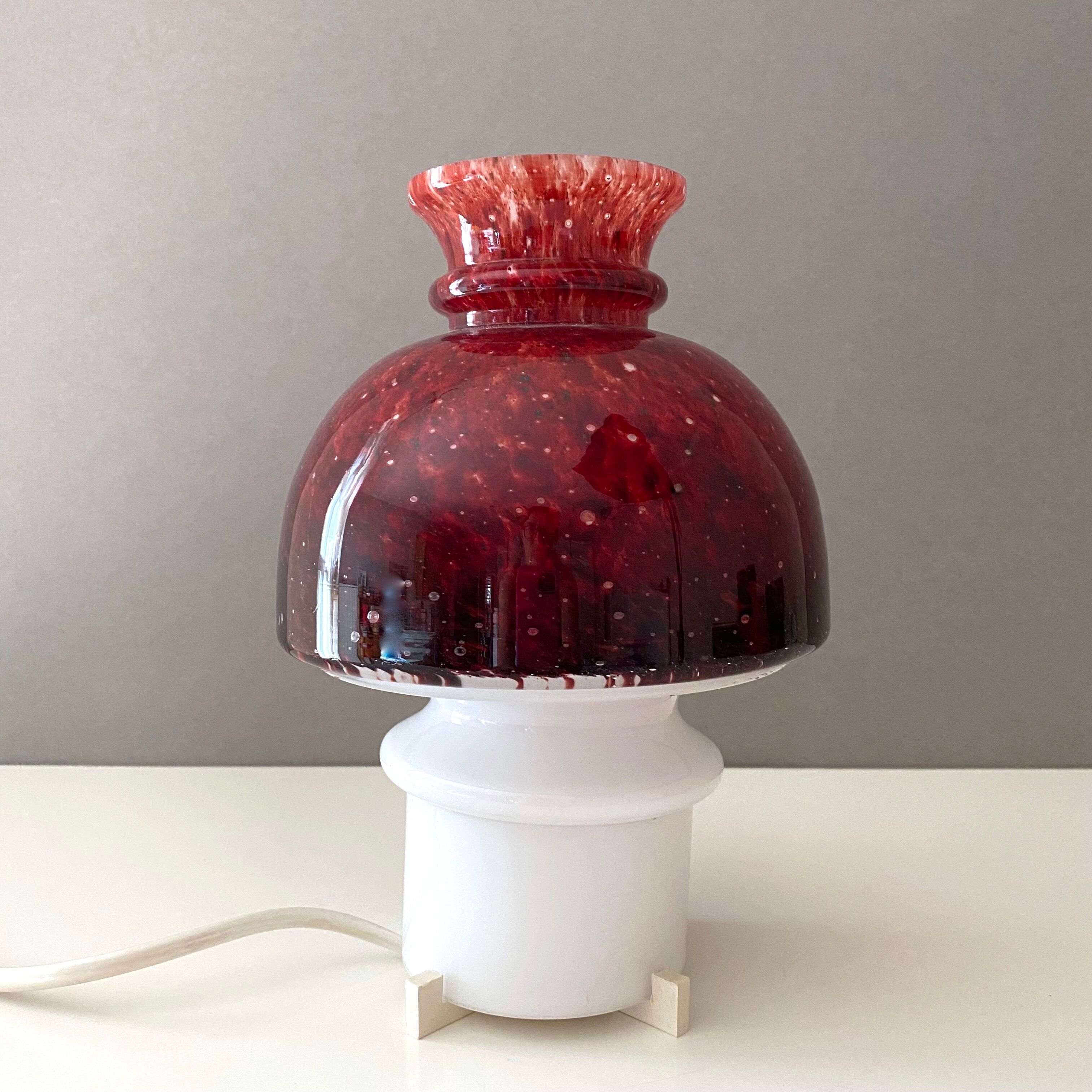 Mushroom lamp by Limburg Glashütte