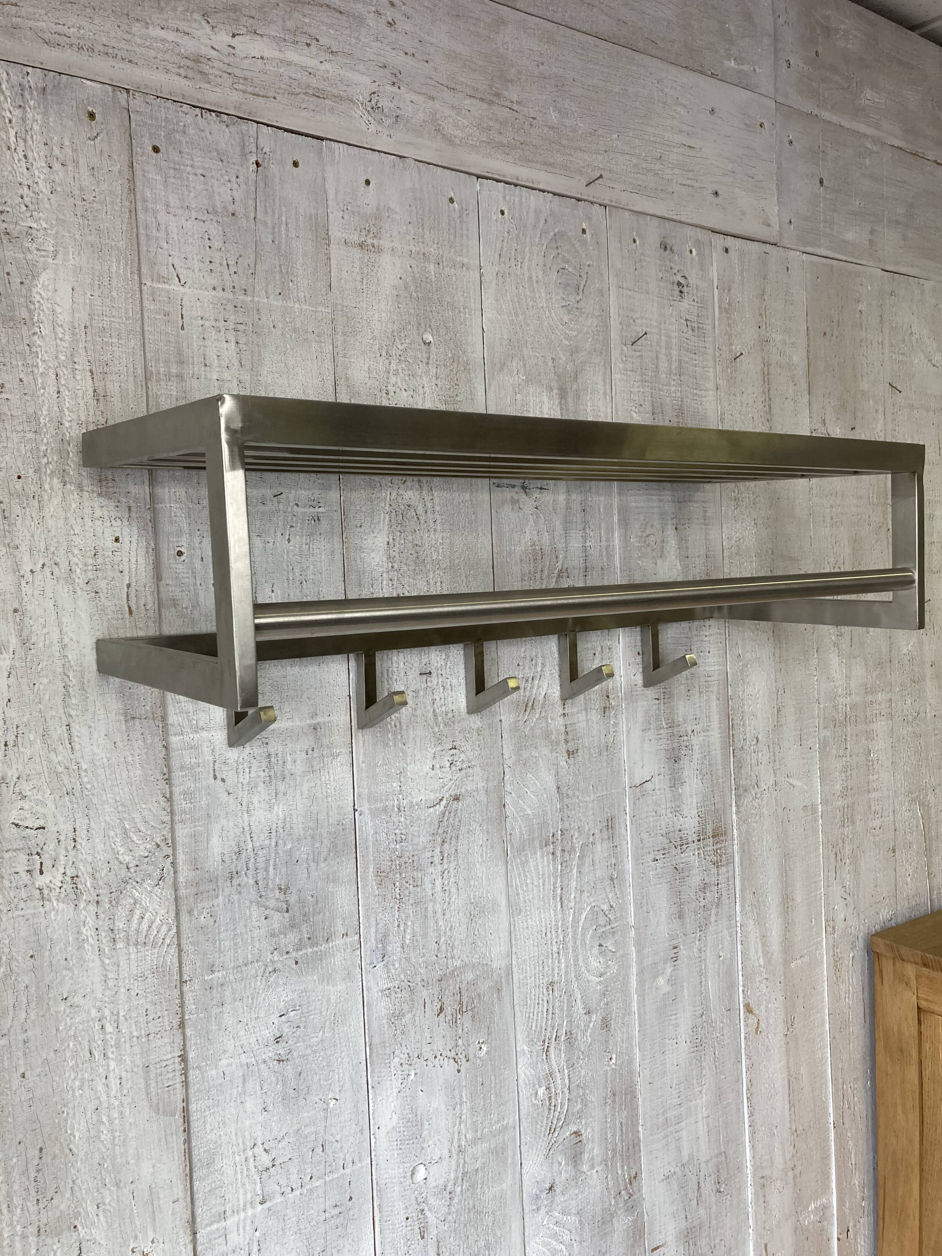 80's stainless steel coat rack
