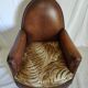 Leather club chair model cathedral circa 1970