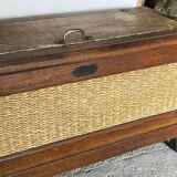 Old cooler in wood and zinc