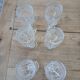 6 flutes in thick chiseled glass