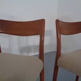 Danish Solid Teak Dining Chairs, 1960s, Set of 4