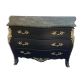 Commode style Louis XV noire