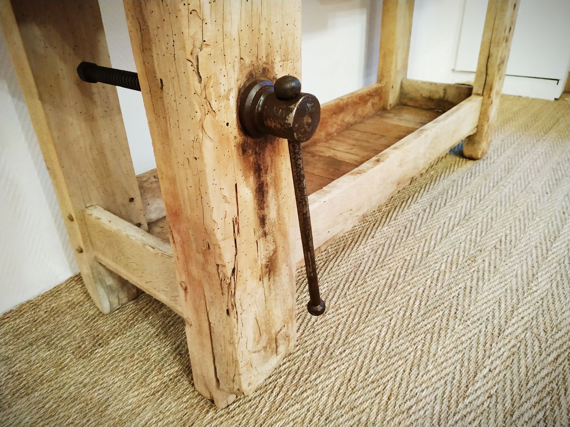 Old beech workbench 205 cm