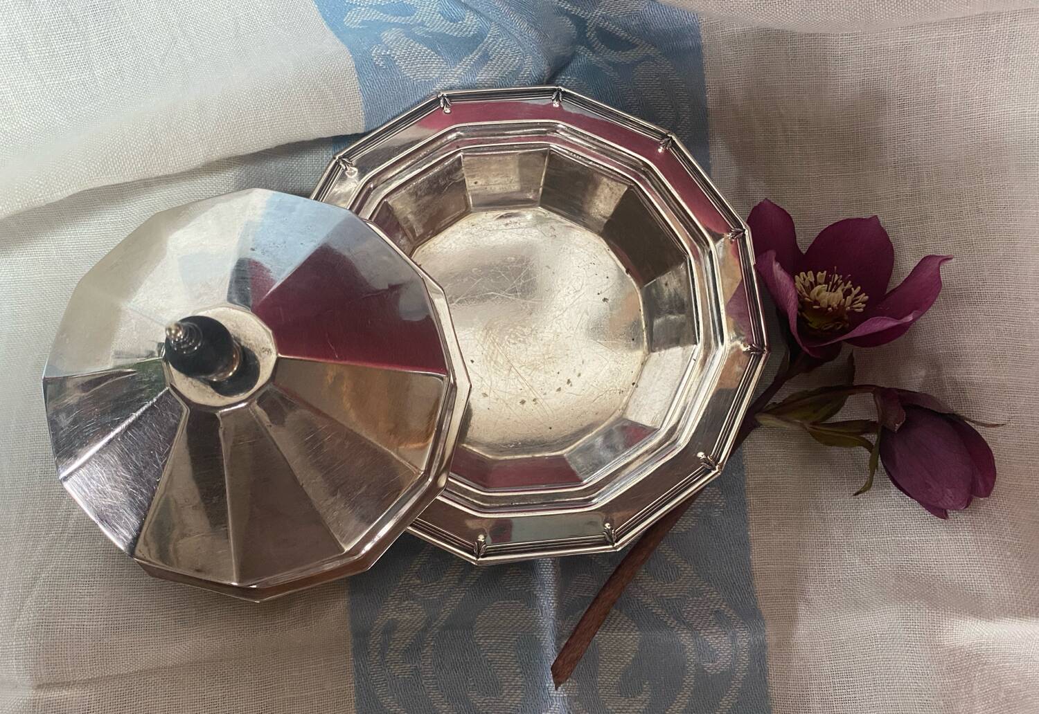 Gainsborough stamped silver plated butter dish