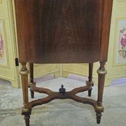 Commode travailleuse marquetée époque Napoléon III à abattant avec miroir