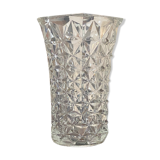 Vase en verre moulé