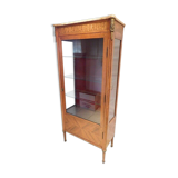 Large showcase 1 door in Louis XVI style marquetry