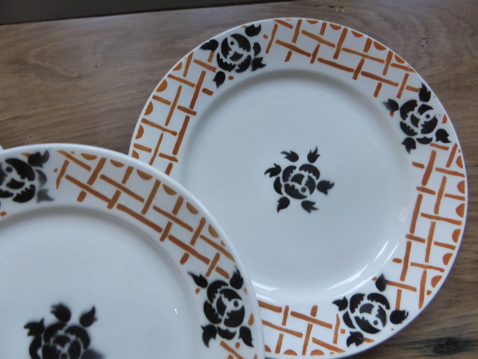 4 flat plates of Badonviller porcelain model Roscoff 2008105