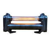 Wall lamp metal and tubular glass
