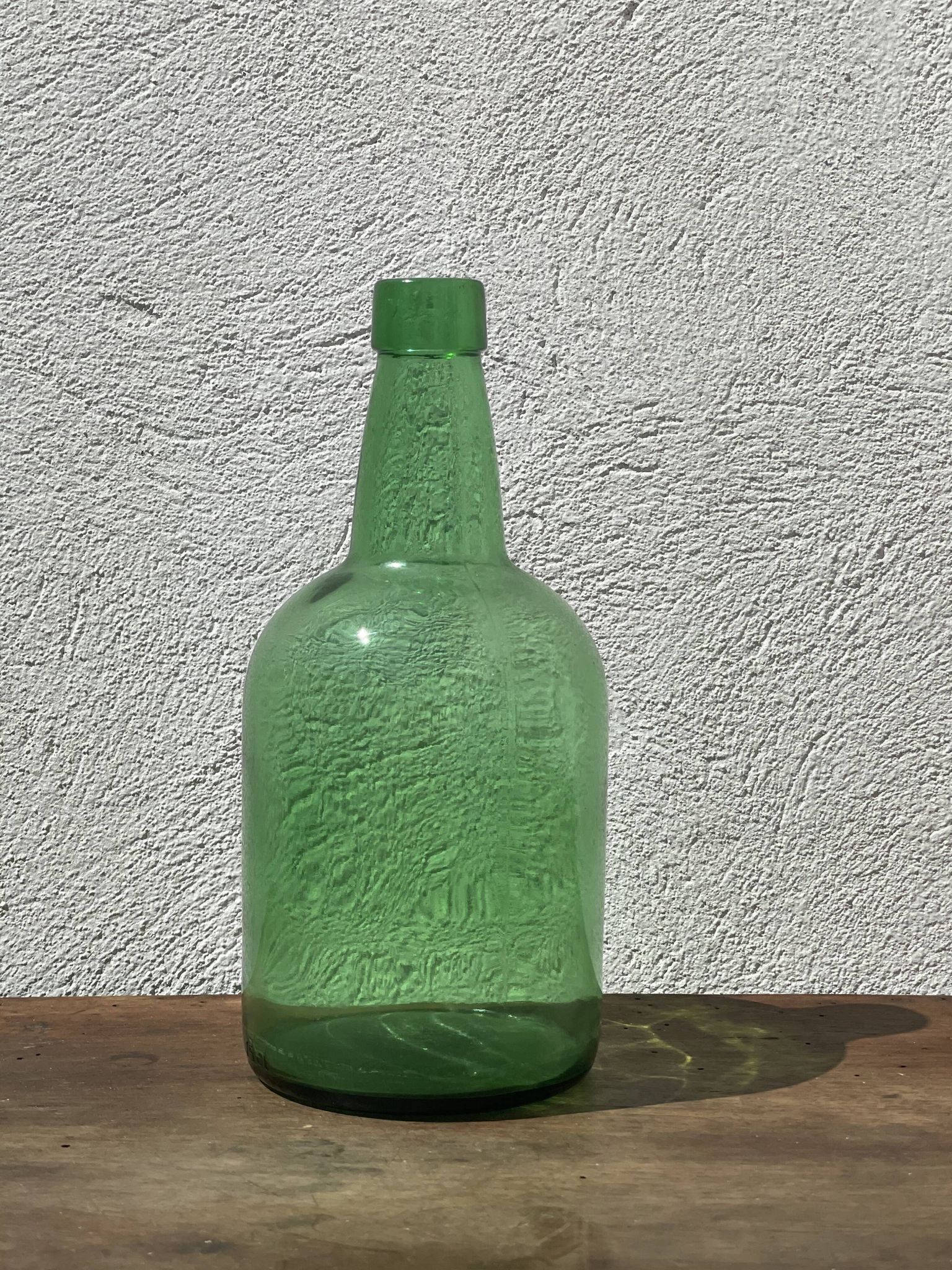 3x bouteilles en vert &bleu comme base pour lampes