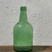 3x bouteilles en vert &bleu comme base pour lampes