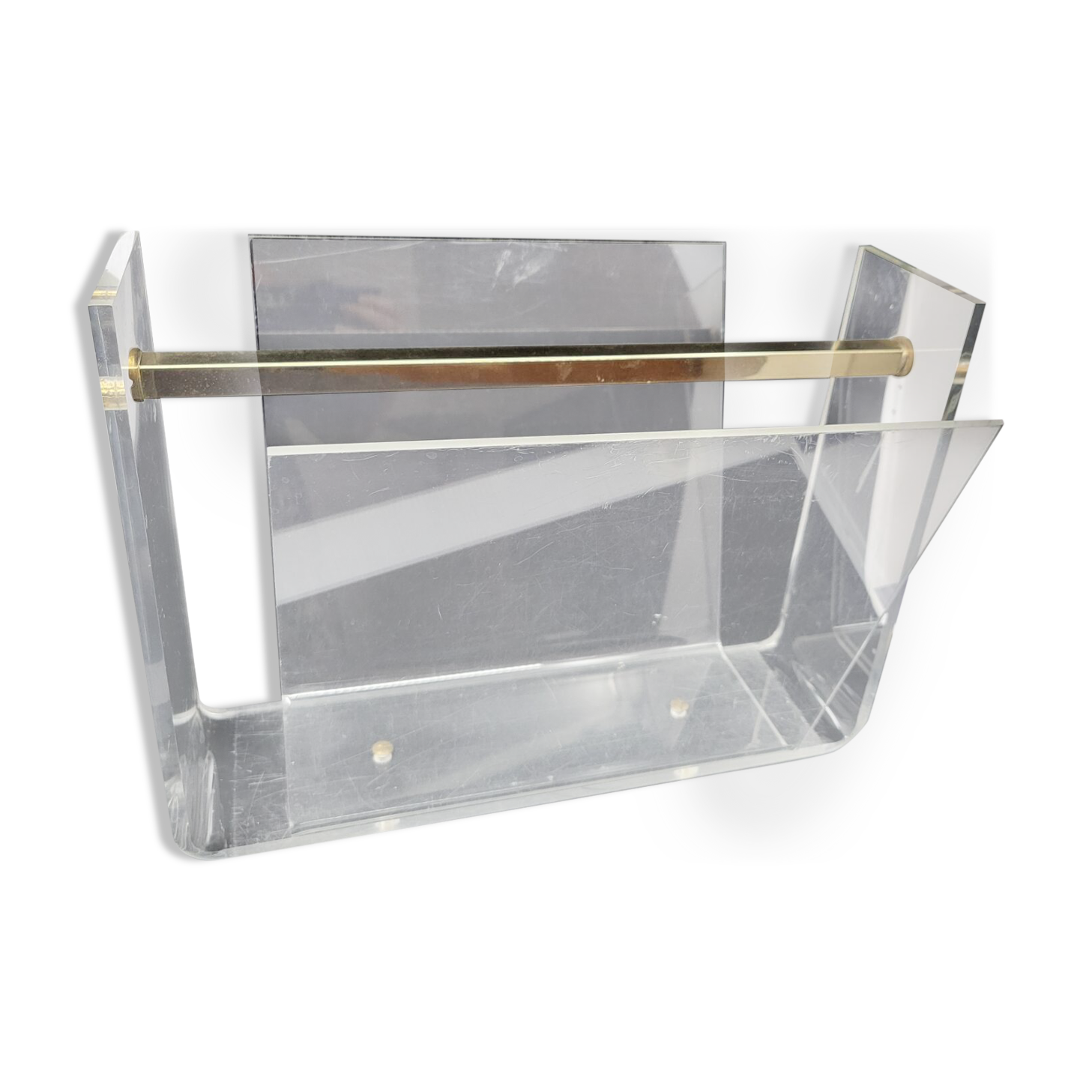 David Lange France Vintage 1970 Magazine Rack