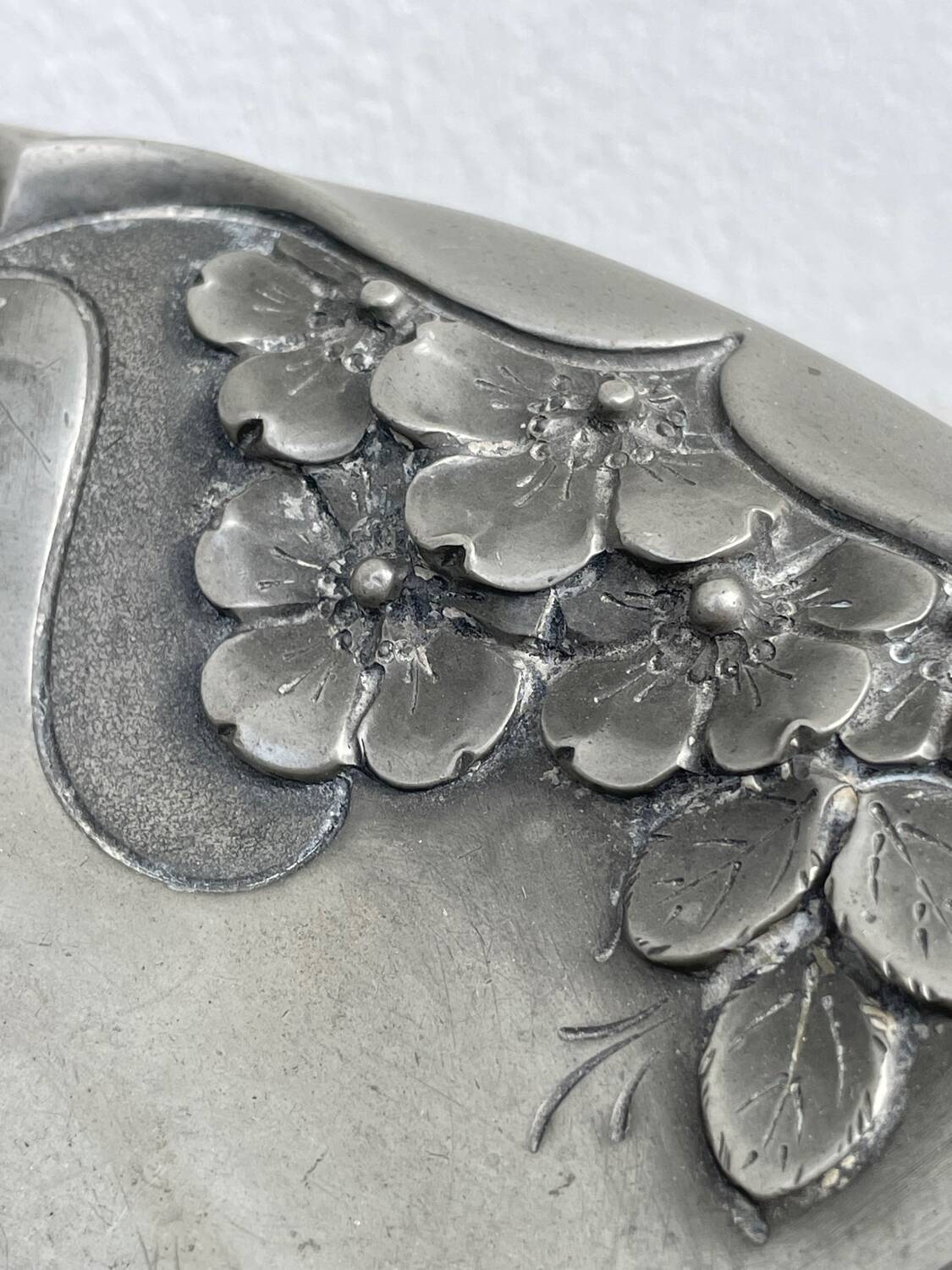 Signed metal salad bowl