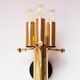 German "space age" appliques in gilded brass Bega Bloom (4 AVAILABLE).