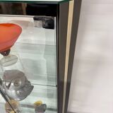 Antique display cabinet shelf in brass metal Italian design from the 70s